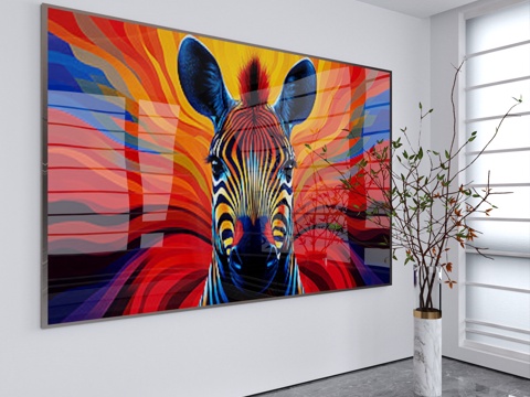  现代挂画3d模型 