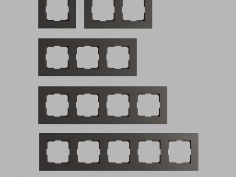  Werk系列哑光塑料开关插座边框3d模型 