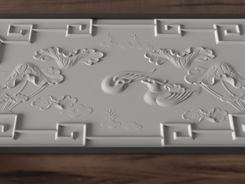  现代茶盘3d模型 