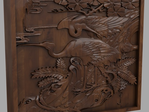  现代浮雕墙3d模型 