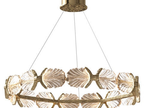  萤石吊灯770毫米FL1170-6P (OM)3d模型 