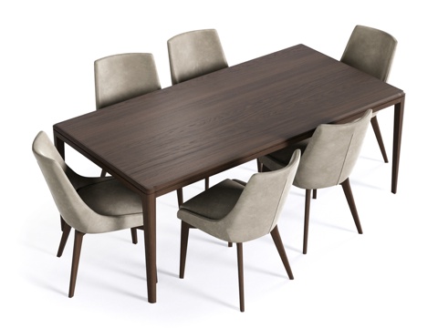  OM THE-IDEA 家具套装 CRYSTAL 餐桌与餐椅3d模型 