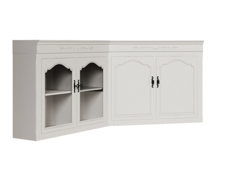  OM 90厘米转角壁挂式两门衣柜3d模型 