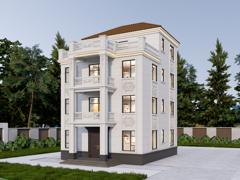 欧式别墅su模型su模型