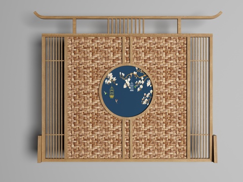  现代屏风隔断3d模型 