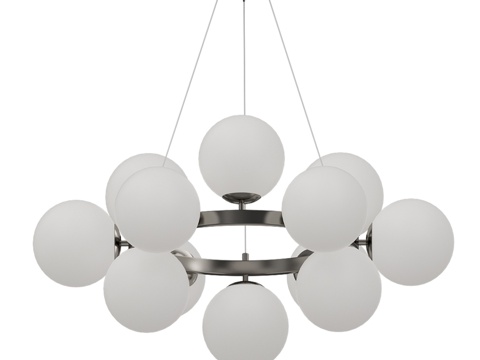  西达黑吊灯 07508-12,293d模型 