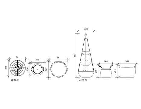菜篮 蔬果篮 买菜篮 蔬菜筐 果蔬篮cad施工图