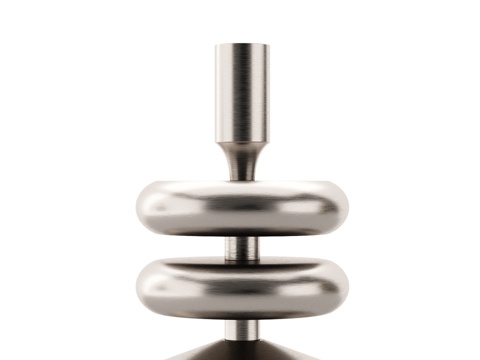  OM_石质烛台，17厘米，银色伯格森比约恩3d模型 