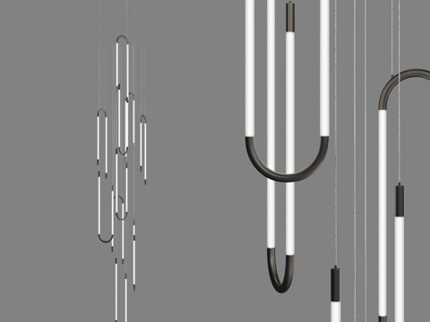  IT-Ar圆形底座十盏吊灯3d模型 