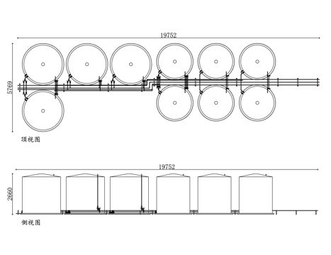 储油罐 燃料罐 燃油储罐 油料储存罐 立式燃料罐cad施工图