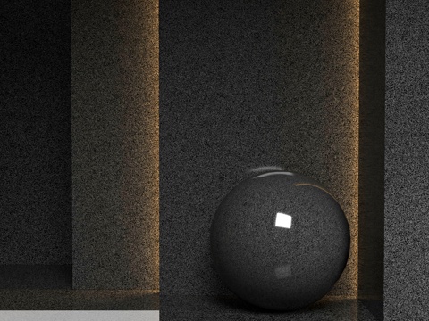  石英石 Noblle Quartz Q131 黑砂3d模型 