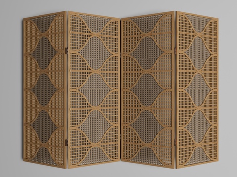  现代屏风隔断3d模型3d模型 