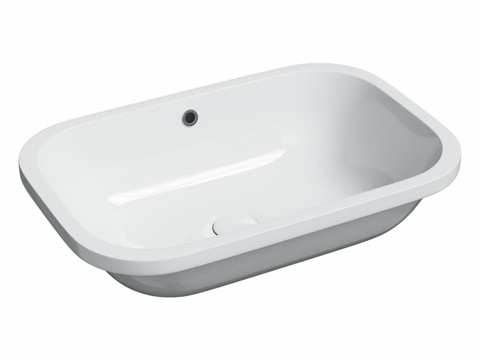  OM Ceramicanova Era 下嵌式水槽，带排水管3d模型 