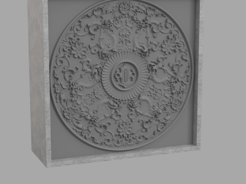  现代浮雕墙3d模型 