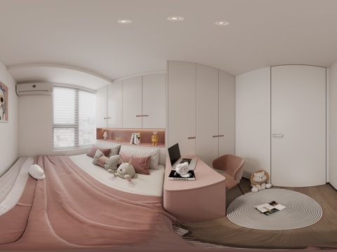 现代女儿房榻榻米卧室