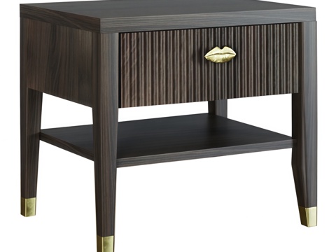  带抽屉床头柜 艾尔莎梦幻阁楼概念3d模型 