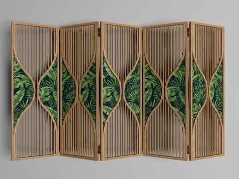  现代屏风隔断3d模型 