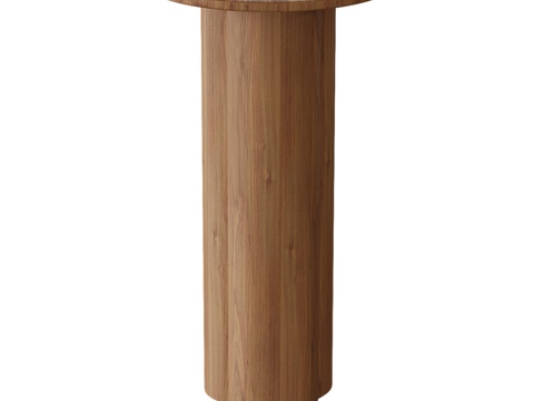  DOME 50实心柚木边几3d模型 