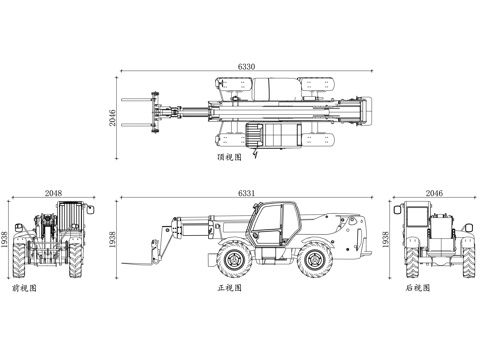 伸缩臂叉车 伸缩叉装车 伸缩臂装载机 伸缩臂升降车 伸缩臂作cad施工图