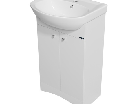  OM SANITA ATTICA-50双门柜+洗手盆3d模型 