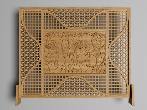  现代屏风隔断3d模型 