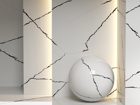  石英石 Noblle Quartz Q840 神秘白3d模型 