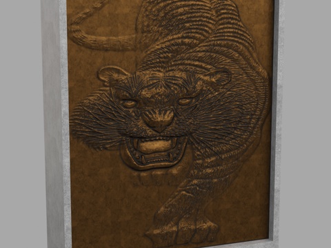  现代浮雕墙3d模型 