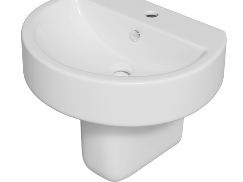  OM SANITA LUXE BEST 洗脸盆 + 半柱式洗3d模型 