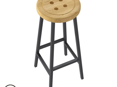  Stal-Massiv品牌Button-78吧凳3d模型 