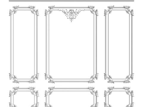  墙面组合 #1643d模型 