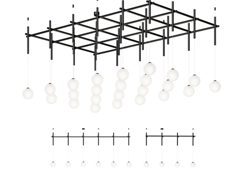  球状管网吊灯-243d模型 