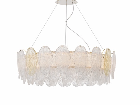  OM LED灯，金色，透明琥珀色，灯具3d模型 