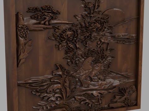  现代浮雕墙3d模型 