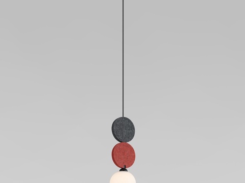  40072 1吊灯红色3d模型 