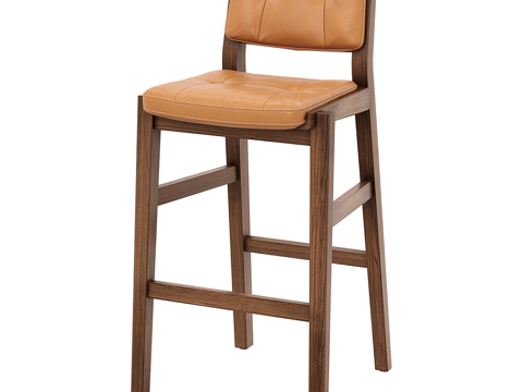  北欧简约吧台椅子 椅子 吧凳 简约吧凳 酒吧吧凳3d模型 