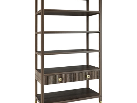  艾莎梦想阁楼概念双抽屉置物架3d模型 