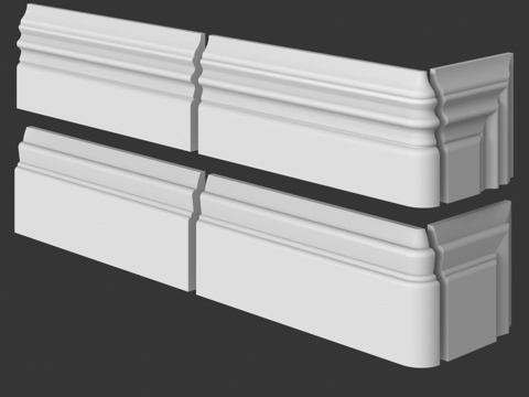  带收边件的64号和87号踢脚线。LepGrand3d模型 