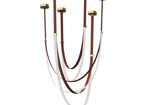  吊灯 Lird 棕色 07689A-150+18 0+2103d模型 