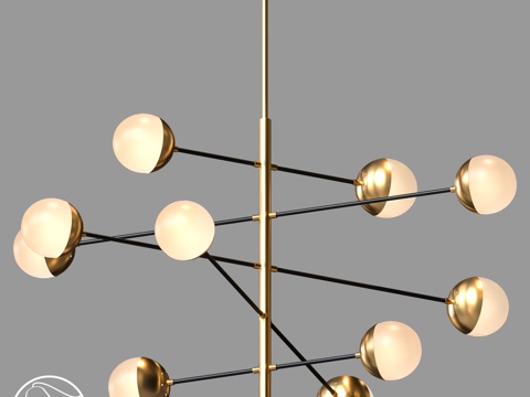  LampsShop.ru L1314 烛台 牛奶金树3d模型 