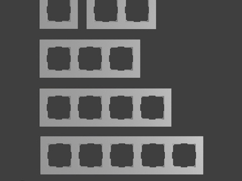  哑光塑料开关插座边框 Werk3d模型 