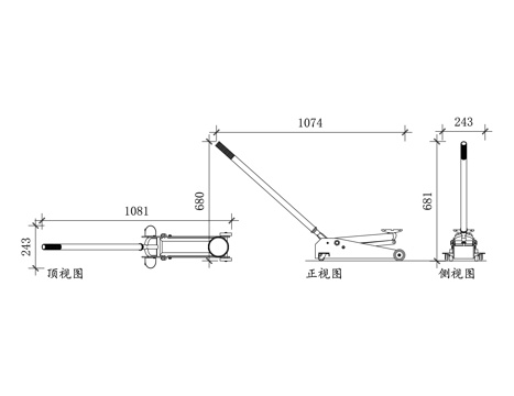 车载千斤顶 车用千斤顶 汽车顶胎器 液压千斤顶 手摇千斤顶cad施工图