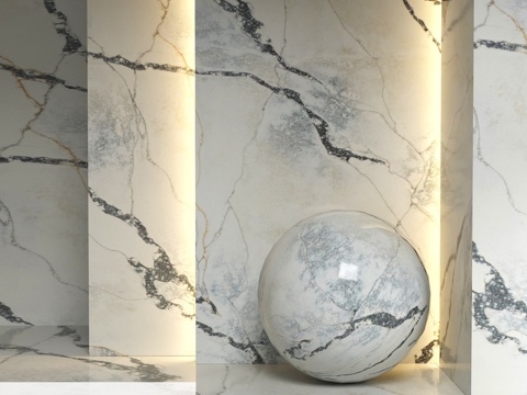  石英石 Noblle Quartz Q796 魔幻卡拉卡塔大3d模型 