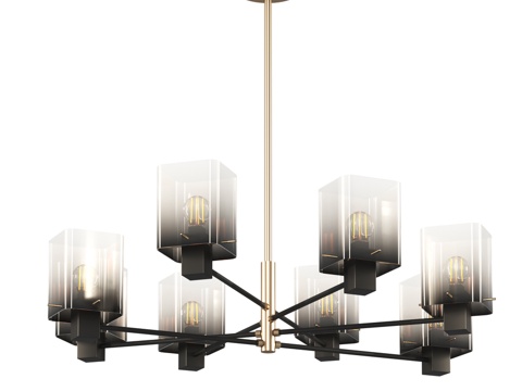  OM吊灯LH57043，伞形灯3d模型 