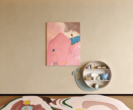  儿童挂画3d模型 