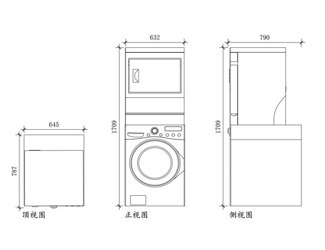 工业洗衣机 商用洗涤机 大容量洗衣机 酒店洗衣机 宾馆洗衣机cad施工图