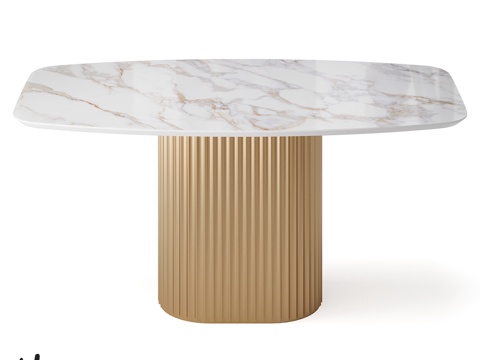  (OM) 长方形餐桌 Mak3d模型 