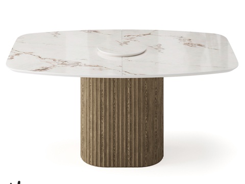  (OM) 矩形餐桌 Fried3d模型 