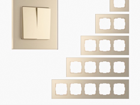  OM 插座开关用钢化玻璃框架3d模型 