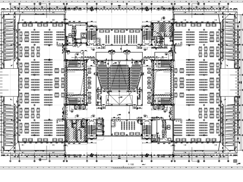 书店书咖cad 图书馆cadcad施工图