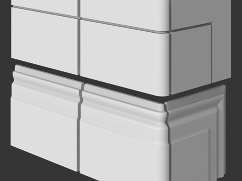  带端头的42和68号踢脚线。LepGrand3d模型 